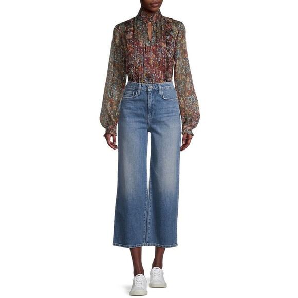 Lafayette 148 Wyckoff High Rise Wide Leg Jeans Size 29 Stretch Denim EUC - Picture 6 of 12